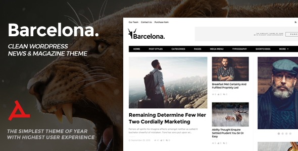 Barcelona v1.5.0 - Clean News & Magazine WordPress Theme