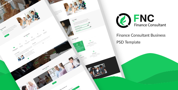 FNC - Finance & Consulting, Accounting PSD Template
