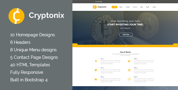 Cryptonix - Cryptocurrency & Mining HTML Template
