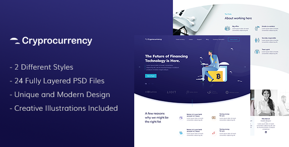 CryptoCurrency - PSD Template