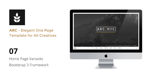 ARC v2.0 - Creative One Page HTML5 Template