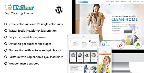 We Clean v1.8 - Cleaning Business WordPress Theme