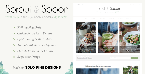 Sprout & Spoon v1.1 - A WordPress Theme for Food Bloggers