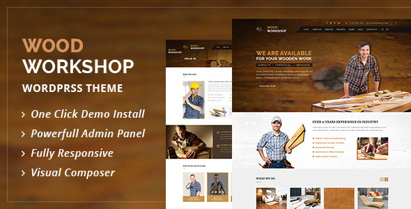 Wood Workshop v1.8 - Carpenter and Craftsman WordPress theme