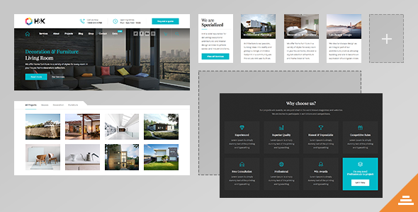 Hnk v1.0.9 - Business and Architecture WordPress Theme
