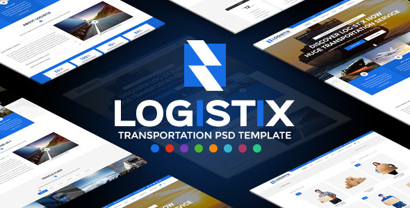 Logistix - Transportation PSD Template