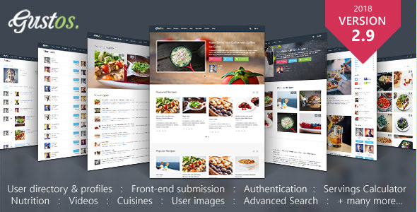 Gustos v2.9.3 - Community-Driven Recipes, WordPress Theme