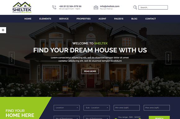Sheltek - Real Estate HTML Template