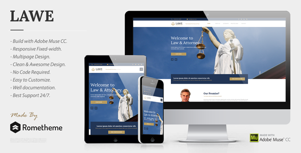 LAWE v1.0 - Lawyer and Attorney Muse Template