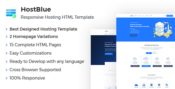 HostBlue v1.0 - Responsive Hosting & Technology Site Template