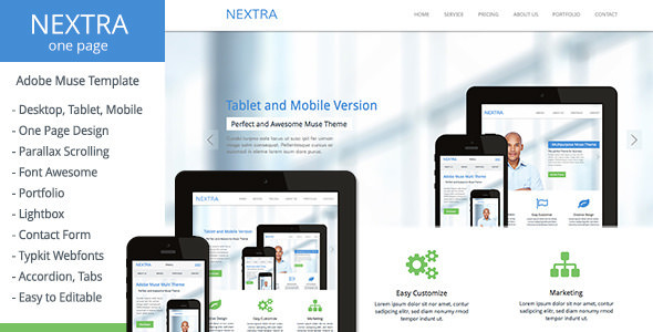Nextra v1.0 - One Page Muse Template