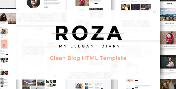 Roza v1.1 - Clean Blog HTML Template