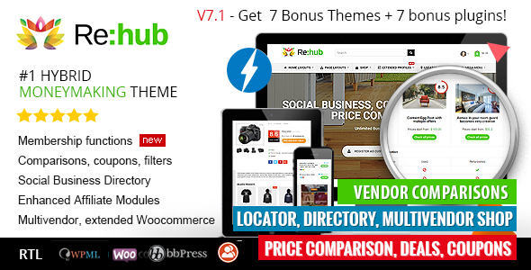 REHub v7.1.9.3 - Price Comparison, Business Community