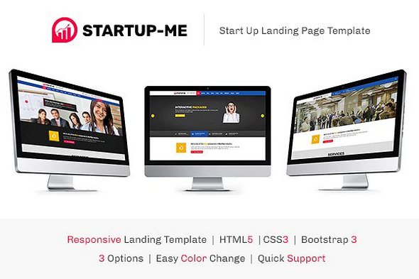 StartUp-Me v1.0.0 - HTML Landing Page