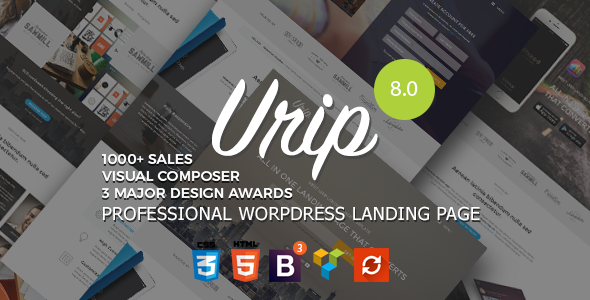 Urip v8.2 - Professional WordPress Landing Page