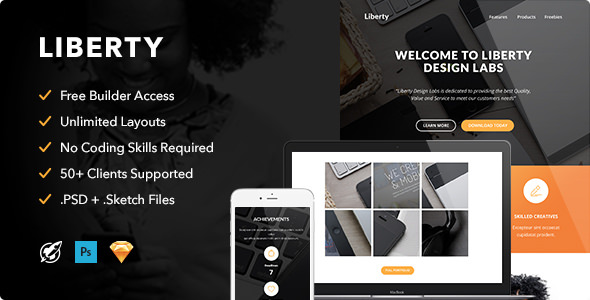 Liberty v1.0 - Responsive Email + Themebuilder Access
