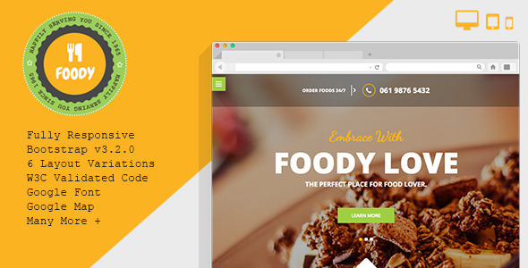 Foody v1.3.0 - Responsive Restaurant HTML5 Template