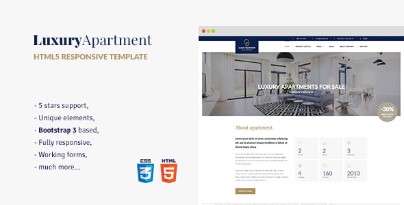 Luxury Apartment v1.3 - Single property HTML5 Template