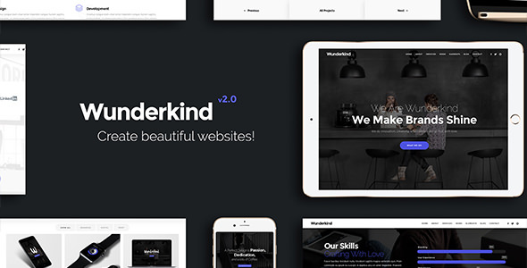 Wunderkind v2.1.3 - One Page Parallax Theme