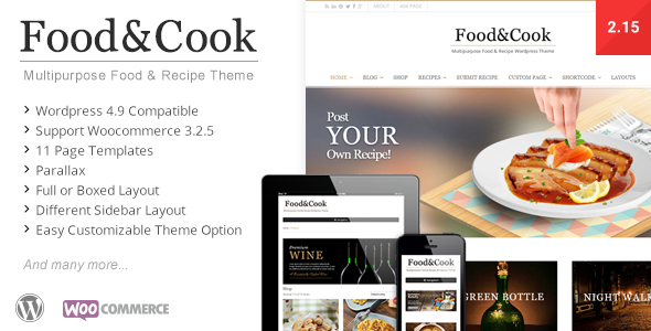 Food & Cook v2.6.7 - Multipurpose Food Recipe WP Theme