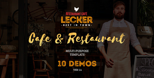 Lecker Restaurant - Cafe & Restaurant Template