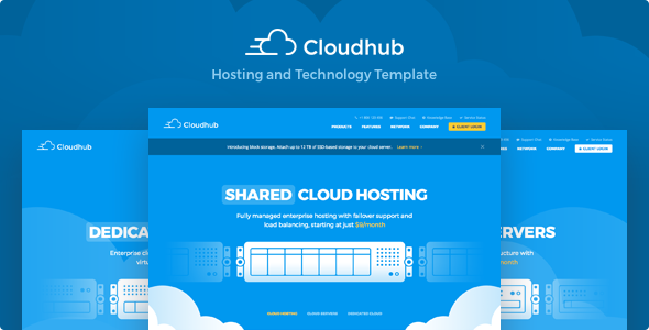Cloudhub Hosting and Technology HTML Template v1.11