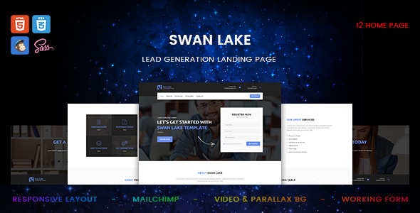 Swan Lake - Lead Generation Marketing Landing Page
