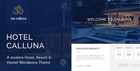 Hotel Calluna v3.2.0 - Hotel & Resort & WordPress Theme