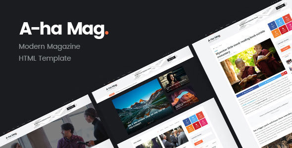 AhaMag v1.0 - Modern Magazine HTML Template