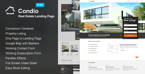 Condio v1.3 - Real Estate Landing Page