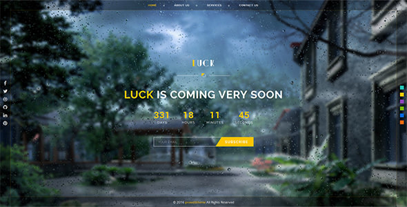 Luck - Responsive Coming Soon Page