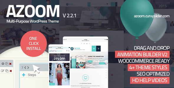 Azoom v2.2.1 - Multi-Purpose Theme with Animation Builder
