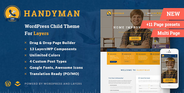 Handyman v1.4.4.4 - Craftsman Business WordPress Theme