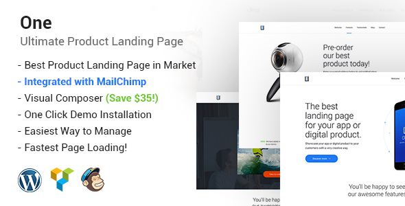 One v1.4 - WordPress Product Landing Page