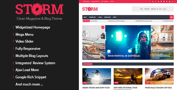 Storm v1.3.2 - Clean Magazine & Blog Theme