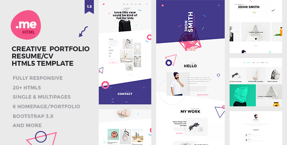 Me v1.3 - Creative Portfolio and Resume / CV HTML5 Template