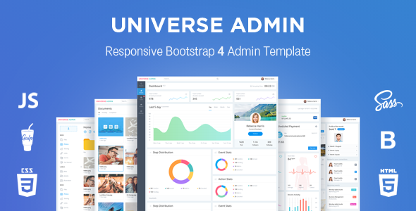 UniverseAdmin - Powerful & Responsive Bootstrap 4 Admin Template - Updated