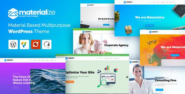 Materialize v1.2- Material Design Multipurpose WordPress Theme