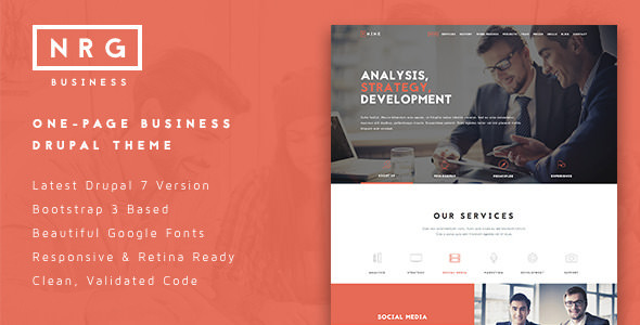 NRGbusiness v1.4.1 - Powerful One-Page Business Theme
