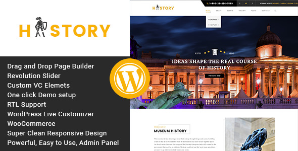 History v1.1 - Museum and Exhibition WordPress Theme