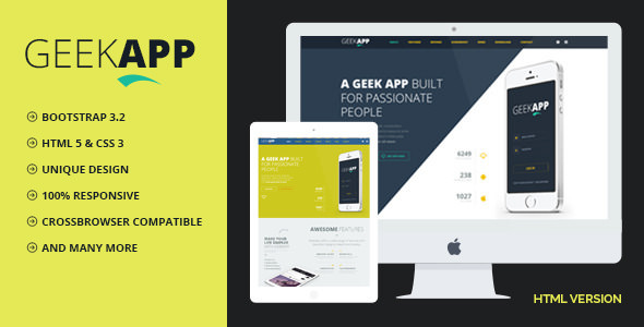 GeekApp v1.2 - Creative App Landing Page