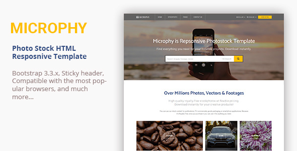 Microphy - HTML Responsive Template for Stock Photo