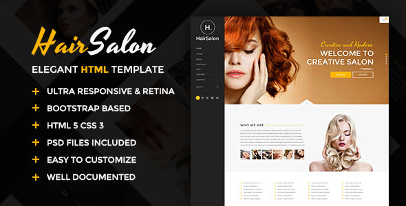 Hair Salon v1.0 - Elegant HTML Template