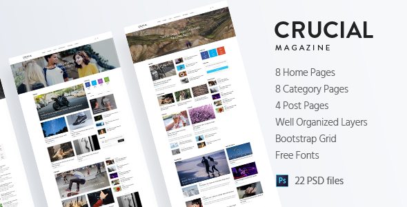 Crucial - Magazine Bootstrap 3 Responsive HTML Template