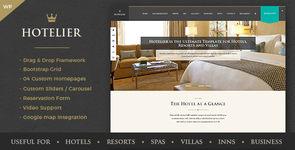Hotelier v1.0 - Hotel and Travel Booking WordPress Themes