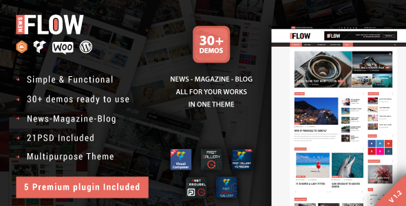 Flow News v1.8 - Magazine and Blog WordPress Theme