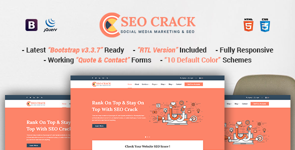 SEOCrack v1.0 - Responsive SEO and SMM HTML5 Template