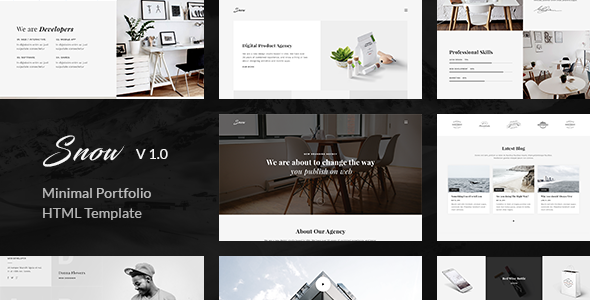 Snow - Minimal & Clean HTML Portfolio Template