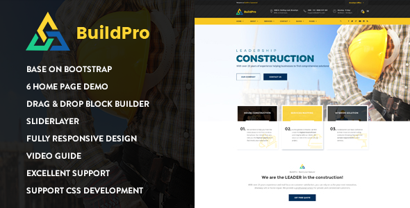 BuildPro - Construction Drupal 8 Theme