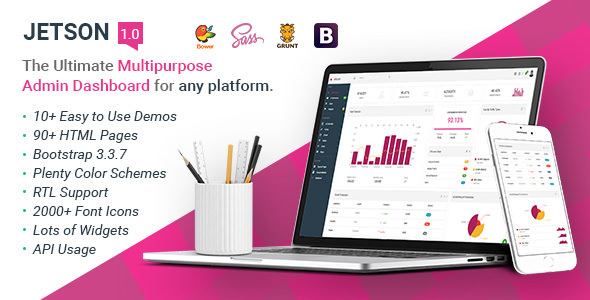 Jetson - Multipurpose Bootstrap Admin Dashboard Template + UI Kit